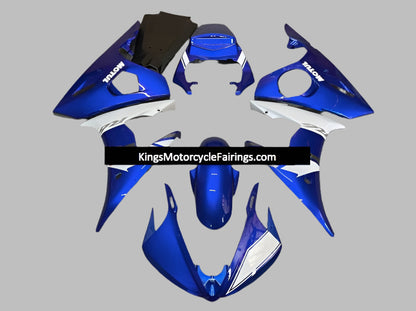 Yamaha YZF-R6 Fairings (2005) Blue, White, Silver Motul at KingsMotorcycleFairings.com