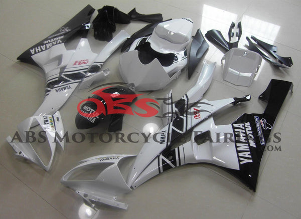 Yamaha YZF-R6 Fairings (2006-2007) White, Black Motul M1 at KingsMotorcycleFairings.com