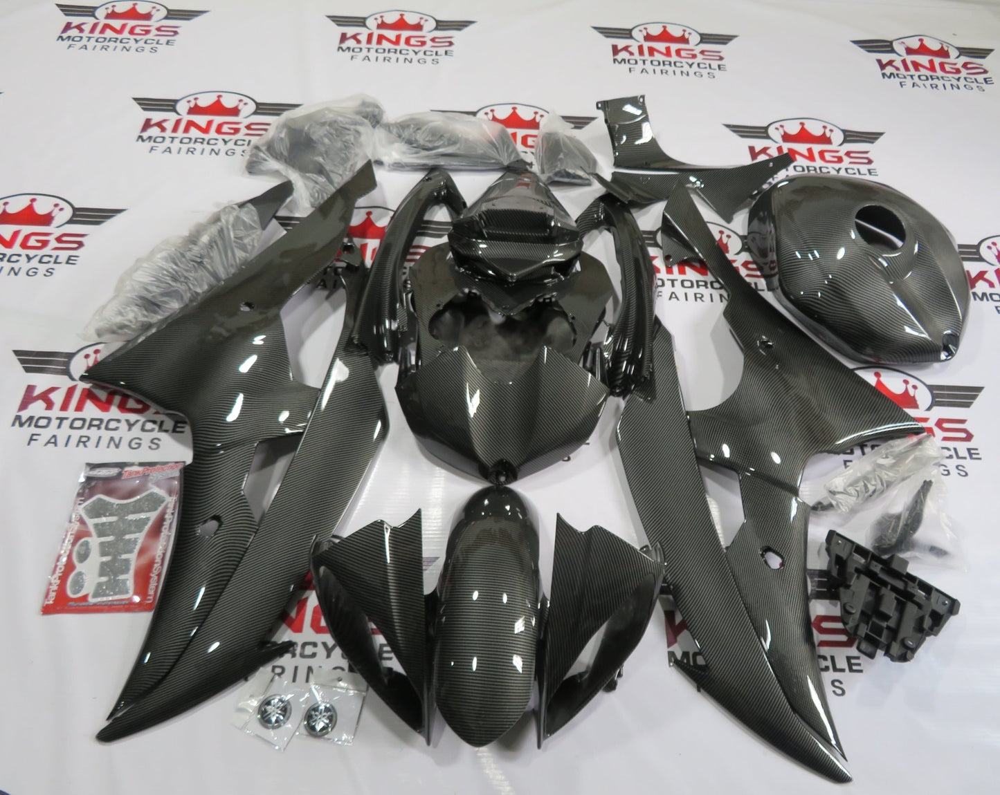 Yamaha YZF-R6 Fairings (2008-2016) Faux Carbon Fiber at KingsMotorcycleFairings.com