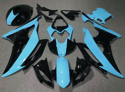 Yamaha YZF-R6 Fairings (2008-2016) Light Blue, Black at KingsMotorcycleFairings.com