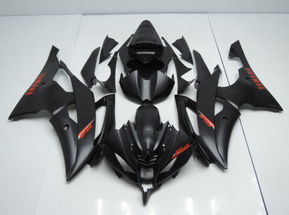 Yamaha YZF-R6 Fairings (2008-2016) Matte Black, Red at KingsMotorcycleFairings.com