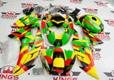 Yamaha YZF-R6 Fairings (2008-2016) Matte Green, Yellow, Red, Black Camouflage at KingsMotorcycleFairings.com