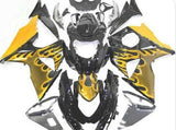 Black and Yellow Flame Fairing Kit for a 2009, 2010, 2011, 2012, 2013, 2014, 2015 & 2016 Suzuki GSX-R1000 motorcycle