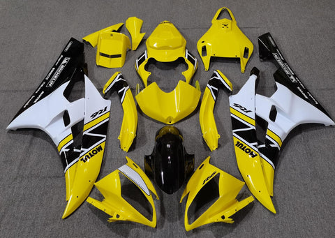 Yamaha YZF-R6 (2006-2007) Yellow, White & Black Motul Fairings
