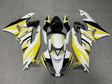 White, Yellow and Black Fairing Kit for a 2009, 2010, 2011 & 2012 Kawasaki Ninja ZX-6R 636 motorcycle
