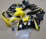 Yellow and Black fairing kit for Suzuki GSX-R750 1996, 1997, 1998 and 1999 motorcycles. This is a compression molded fairing kit which will require modifications for proper fitment
