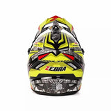 Yellow, Black, Red & White Zebra Dirt Bike Motorcycle Helmet - KingsMotorcycleFairings.com
