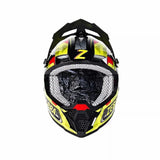 Yellow, Black, Red & White Zebra Dirt Bike Motorcycle Helmet - KingsMotorcycleFairings.com