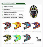 Yellow, Black, Red & White Zebra Dirt Bike Motorcycle Helmet - KingsMotorcycleFairings.com
