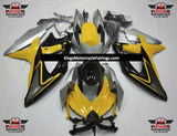 Suzuki GSXR600 (2008-2010) Yellow, Black, Silver & Gray Fairings