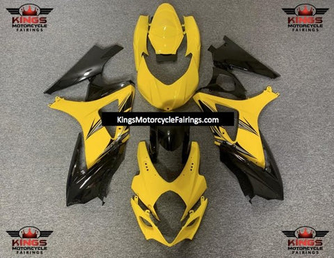 Suzuki GSXR1000 (2007-2008) Yellow, Black & Silver Fairings