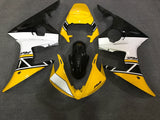 Yellow, Black and White Fairing Kit for a 2005 Yamaha YZF-R6 motorcycle