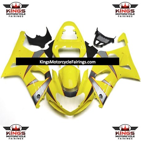Suzuki GSXR1000 (2000-2002) Yellow, Silver & Red Fairings
