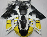 Yellow, White and Black Fairing Kit for a 1998, 1999, 2000, 2001 & 2002 Yamaha YZF-R6 motorcycle