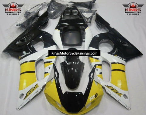 Yamaha YZF-R6 (1998-2002) Yellow, White & Black Fairings