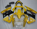 Yellow, Black, White and Silver Fairing Kit for a 2000, 2001 & 2002 Kawasaki ZX-6R 636 motorcycle