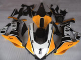 Dark Yellow, White and Black Fairing Kit for a 2015, 2016, 2017, 2018 & 2019 Yamaha YZF-R1 motorcycle