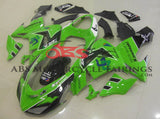 Green, Black and White Alpinestars Fairing Kit for a 2006 & 2007 Kawasaki ZX-10R motorcycle