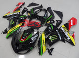 Black, Yellow, Red and Green Monster Energy Fairing Kit for a 2006 & 2007 Kawasaki Ninja ZX-10R motorcycle