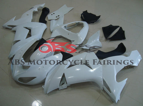 White Fairing Kit for a 2006 & 2007 Kawasaki ZX-10R motorcycle