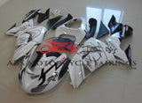 Kawasaki Ninja ZX10R (2006-2007) White & Black Tribal Corona Extra Fairings