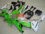 Green, White and Black Fairing Kit for a 2008, 2009 & 2010 Kawasaki Ninja ZX-10R motorcycle