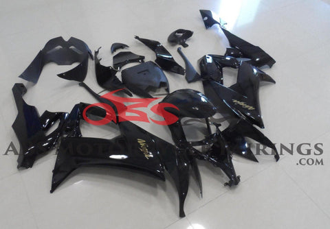 Fairing kit for a Kawasaki Ninja ZX10R (2008-2010) Gloss Black & Gold