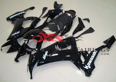 Black and White Fairing Kit for a 2008, 2009 & 2010 Kawasaki Ninja ZX-10R motorcycle