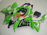 Kawasaki Ninja ZX10R (2008-2010) Green & Black Monster Energy Fairings
