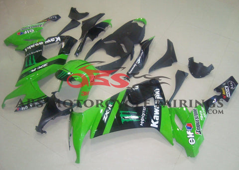 Green and Black Monster Elf Fairing Kit for a 2008, 2009 & 2010 Kawasaki ZX-10R motorcycle