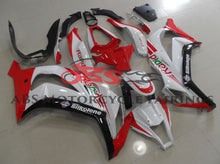 White, Red and Black Rapid Fairing Kit for a 2011, 2012, 2013, 2014 & 2015 Kawasaki ZX-10R motorcycle.