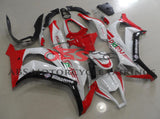 White, Red and Black Rapid Fairing Kit for a 2011, 2012, 2013, 2014 & 2015 Kawasaki ZX-10R motorcycle.