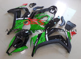 Green, Black, White and Red Elf Motocard Fairing Kit for a 2011, 2012, 2013, 2014 & 2015 Kawasaki Ninja ZX-10R motorcycle