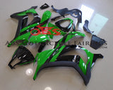 Green and Black Fairing Kit for a 2011, 2012, 2013, 2014 & 2015 Kawasaki Ninja ZX-10R motorcycle.
