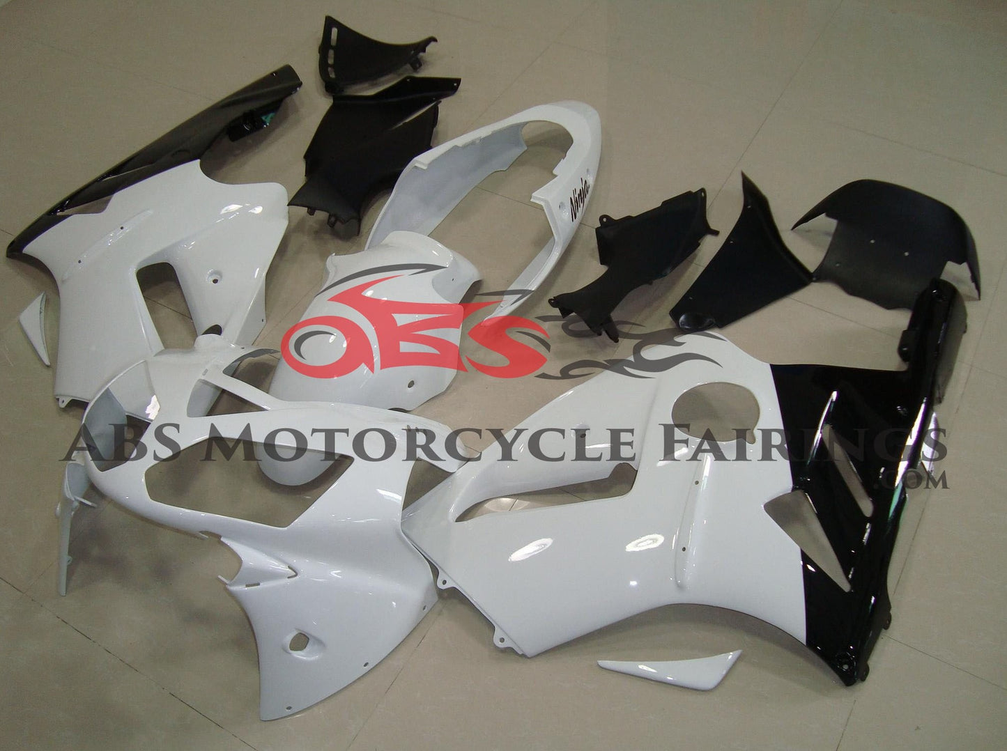 KAWASAKI NINJA ZX12R (2002-2006) WHITE & BLACK FAIRINGS