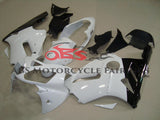 White and Black Fairing Kit for a 2000 & 2001 Kawasaki ZX-12R motorcycle