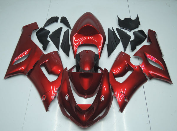 Candy Red Fairing Kit for a 2005 & 2006 Kawasaki ZX-6R 636 motorcycle