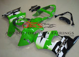 Kawasaki ZX6R 636 (2000-2002) Green, White & Black Fairings