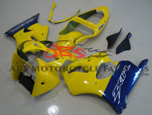 Yellow and Blue Fairing Kit for a 2000, 2001 & 2002 Kawasaki ZX-6R 636 motorcycle