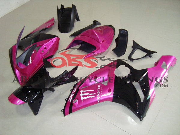 Monster Pink & Black 2003-2004 Kawasaki ZX-6R 636