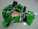 Kawasaki ZX6R 636 (2003-2004) Green, Black & White Nakano Fairings