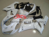 Kawasaki ZX6R 636 (2005-2006) White Fairings