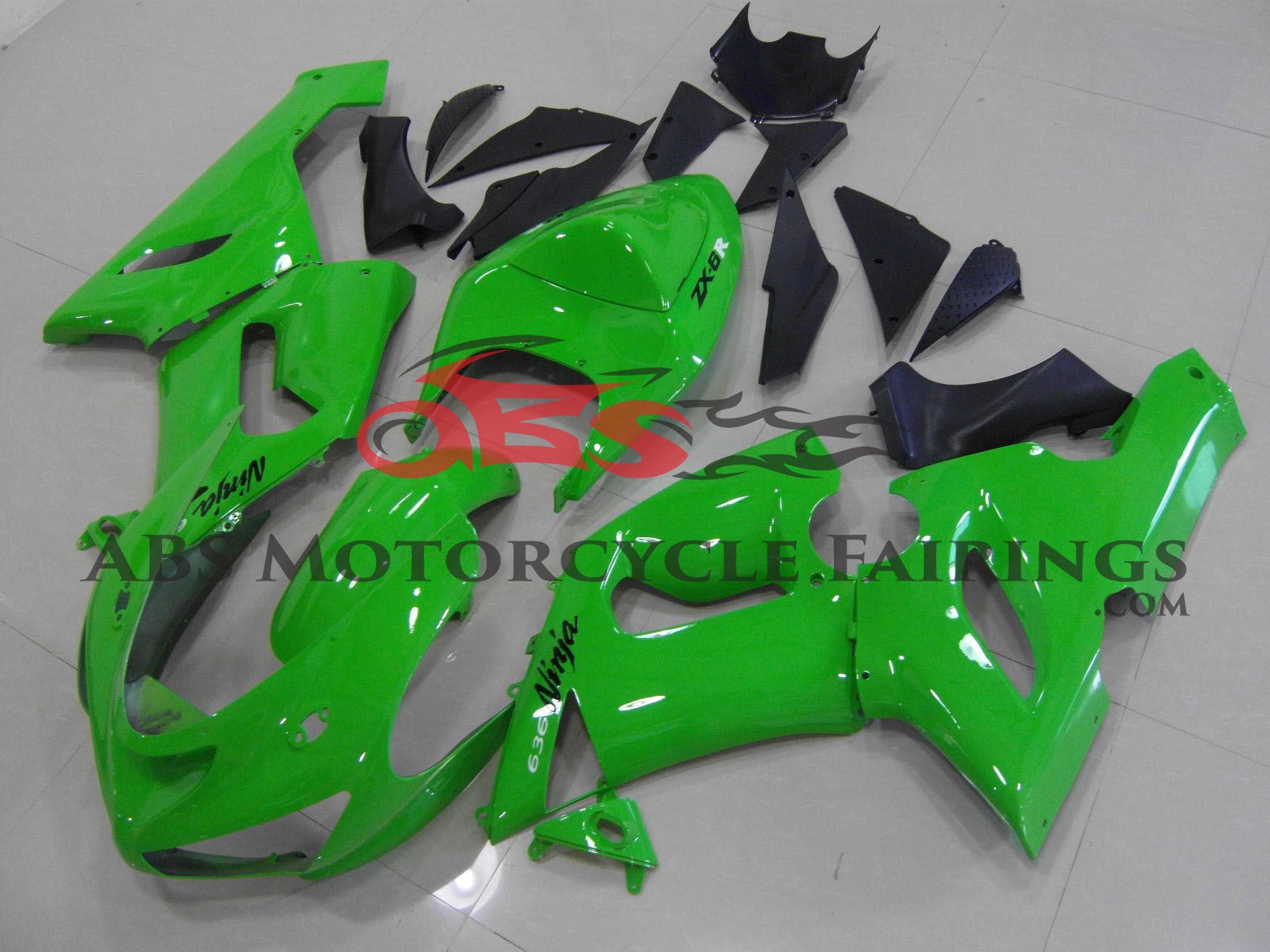 Kawasaki Ninja ZX6R 636 Fairings (2005-2006) Green | Kings