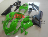 Green and Black Fairing Kit for a 2005 & 2006 Kawasaki ZX-6R 636 motorcycle