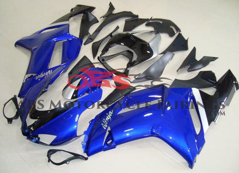 Blue and Black Fairing Kit for a 2007 & 2008 Kawasaki Ninja ZX-6R 636 motorcycle