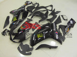 Black Monster Energy Fairing Kit for a 2007 & 2008 Kawasaki Ninja ZX-6R 636 motorcycle