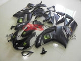 Kawasaki Ninja ZX6R 636 (2007-2008) Matte Black Monster Energy Fairings