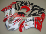 Kawasaki Ninja ZX6R 636 (2007-2008) White & Red Monster Energy Fairings