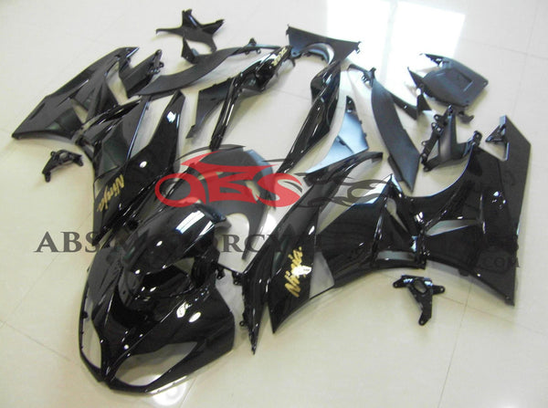 Black and Gold Fairing Kit for a 2009, 2010, 2011 & 2012 Kawasaki Ninja ZX-6R 636 motorcycle