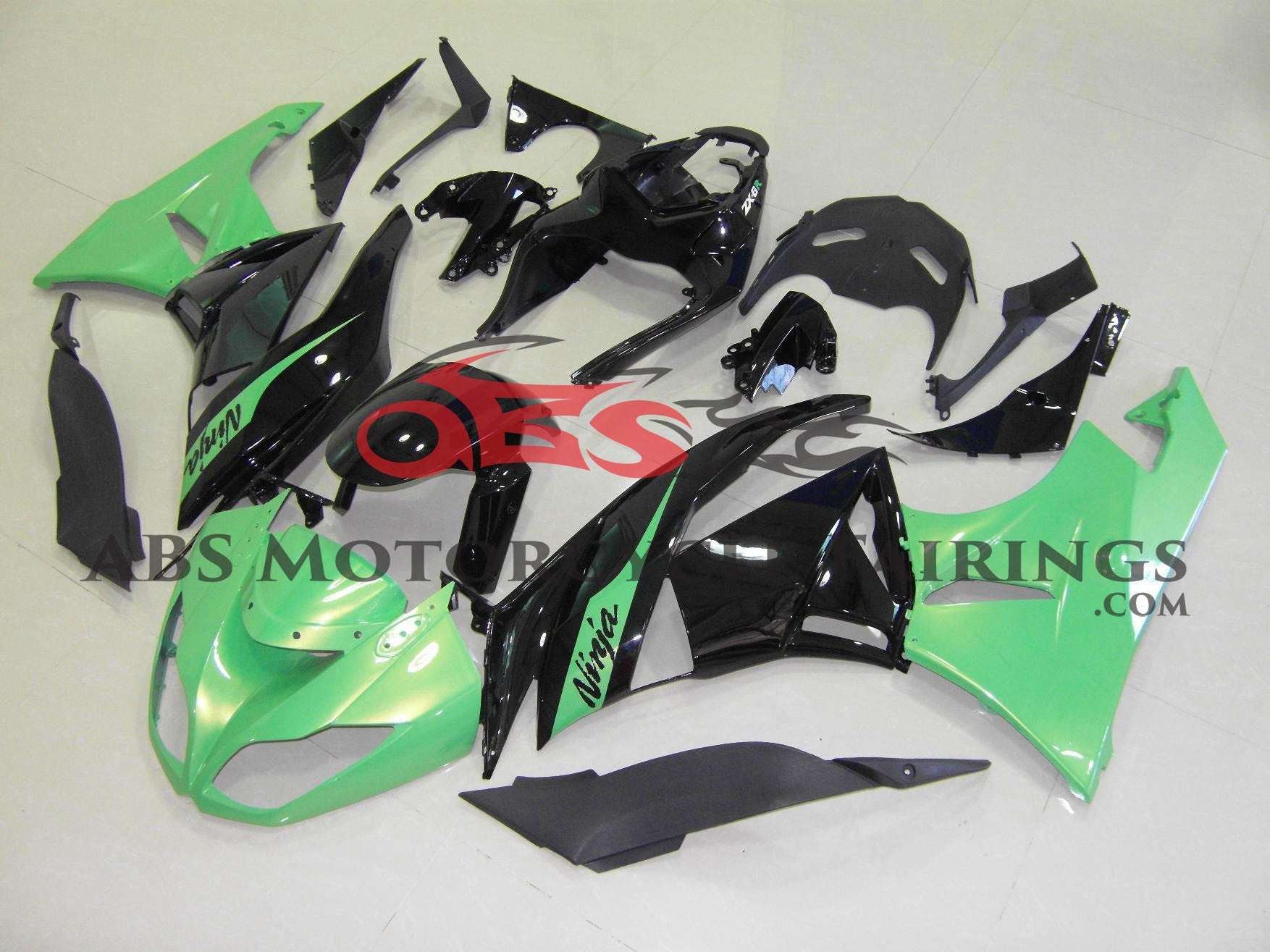 Fairings | Kawasaki ZX6R 636 (2009-2012) Light Green, Black